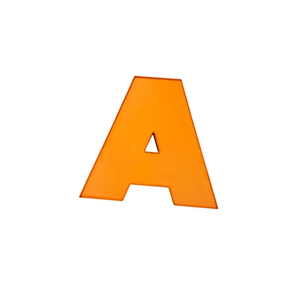 Commercial Channel Letter A Storefront Sign 22” SSC Lighted Orange salvaged